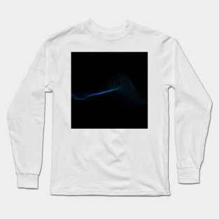 blue dotted wave Long Sleeve T-Shirt